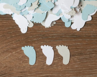 Boy Baby Shower Footprint Confetti, 200 Pieces, Customize your colors!