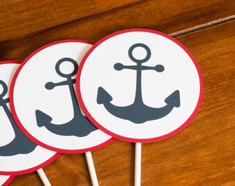 Nautical Baby Shower Centerpiece Sticks, Set of 8, Customize your colors!