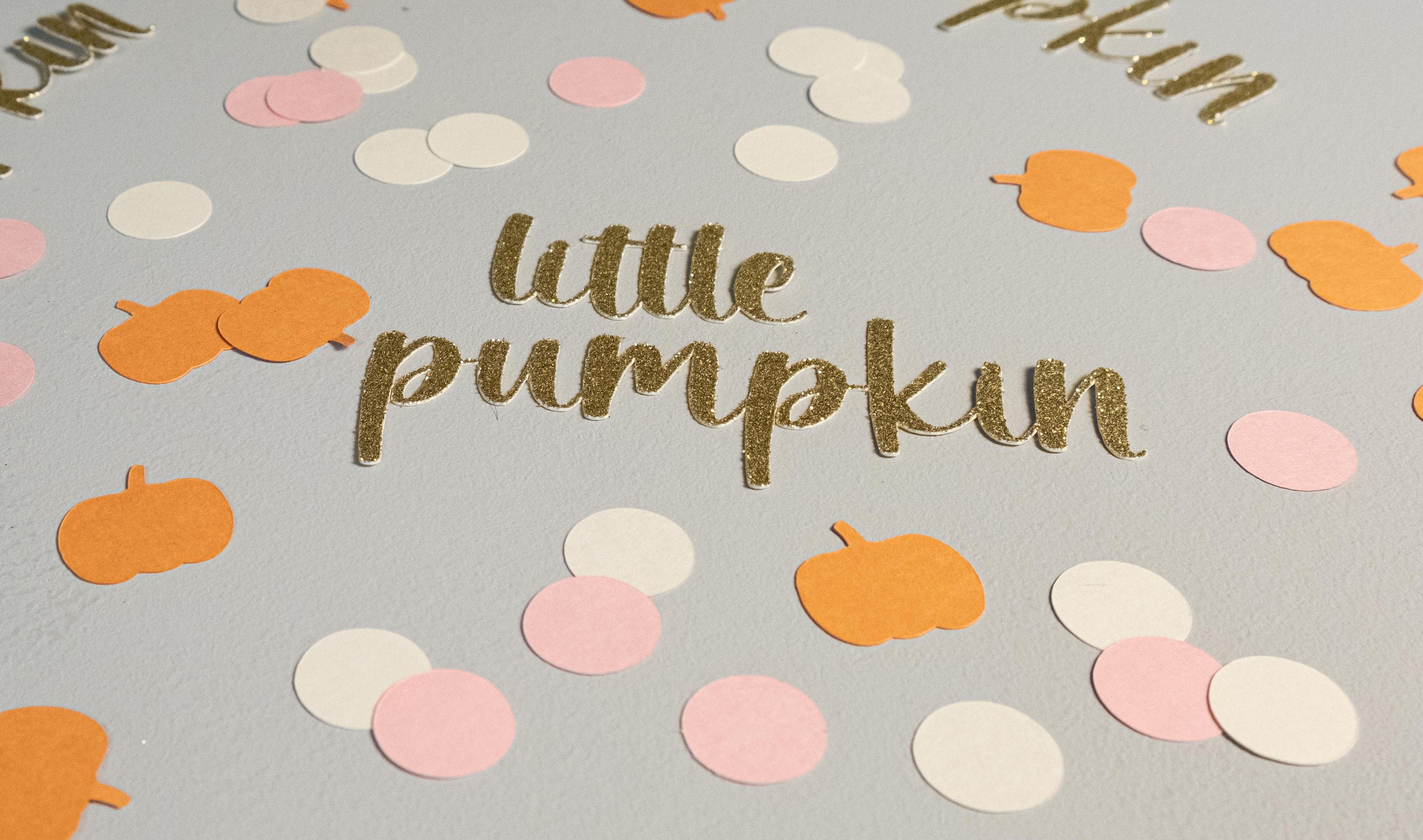 Little Pumpkin Baby Shower Confetti Decoration for your Little Pumpkin Shower Add a pumpkin garland to complete the look
