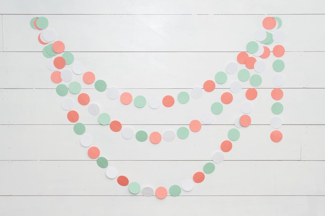 Wedding Garland Bridal Shower Garland 14ft Paper Garland Etsy