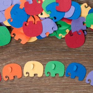 Rainbow Elephant Baby Shower Confetti, 200 Pieces, Customize your colors!