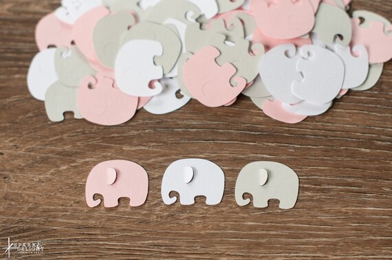 Elephant Baby Shower Decoration Elephant Confetti Pink And