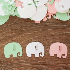 Elephant Baby Shower Confetti  in Pink and Mint, 200 Pieces, Customize your colors!