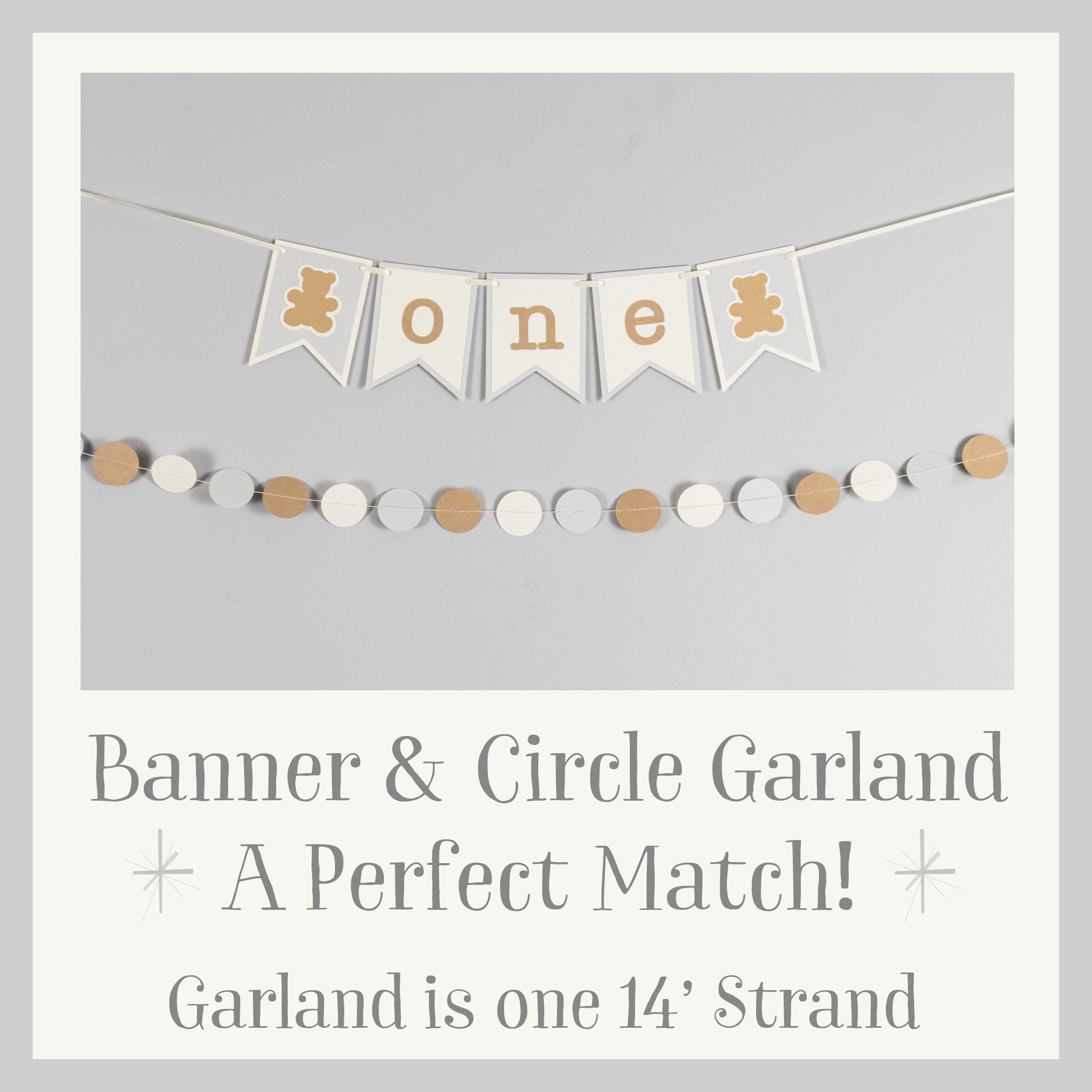 First Birthday Party Banner - High Chair Banner - Teddy Bear Birthday ...
