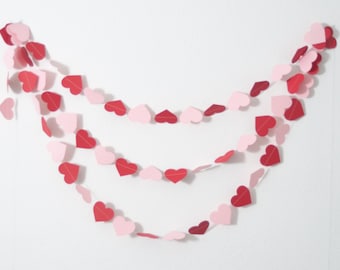 Valentine Garland, Heart Garland, Heart Baby Shower Decor, Valentine Party Decorations