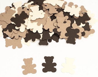 Teddy Bear Confetti Perfect For a Teddy Bear Baby Shower, We Can Bearly Wait, 200 Pieces