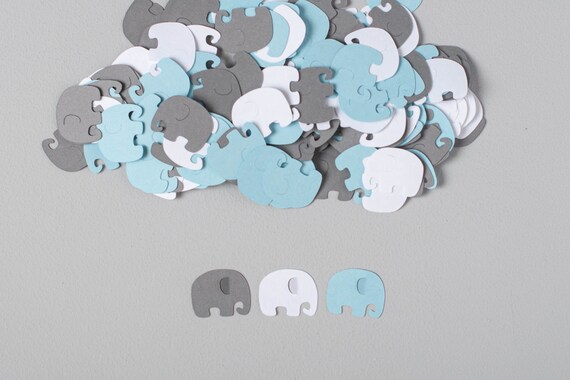 Blue Elephant Baby Shower Confetti, 200 Pieces, Customize Your colors! Il_570xn