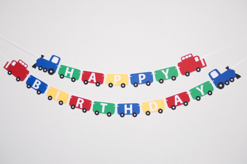HAPPY BIRTHDAY Train Birthday Party Boy's Birthday Etsy