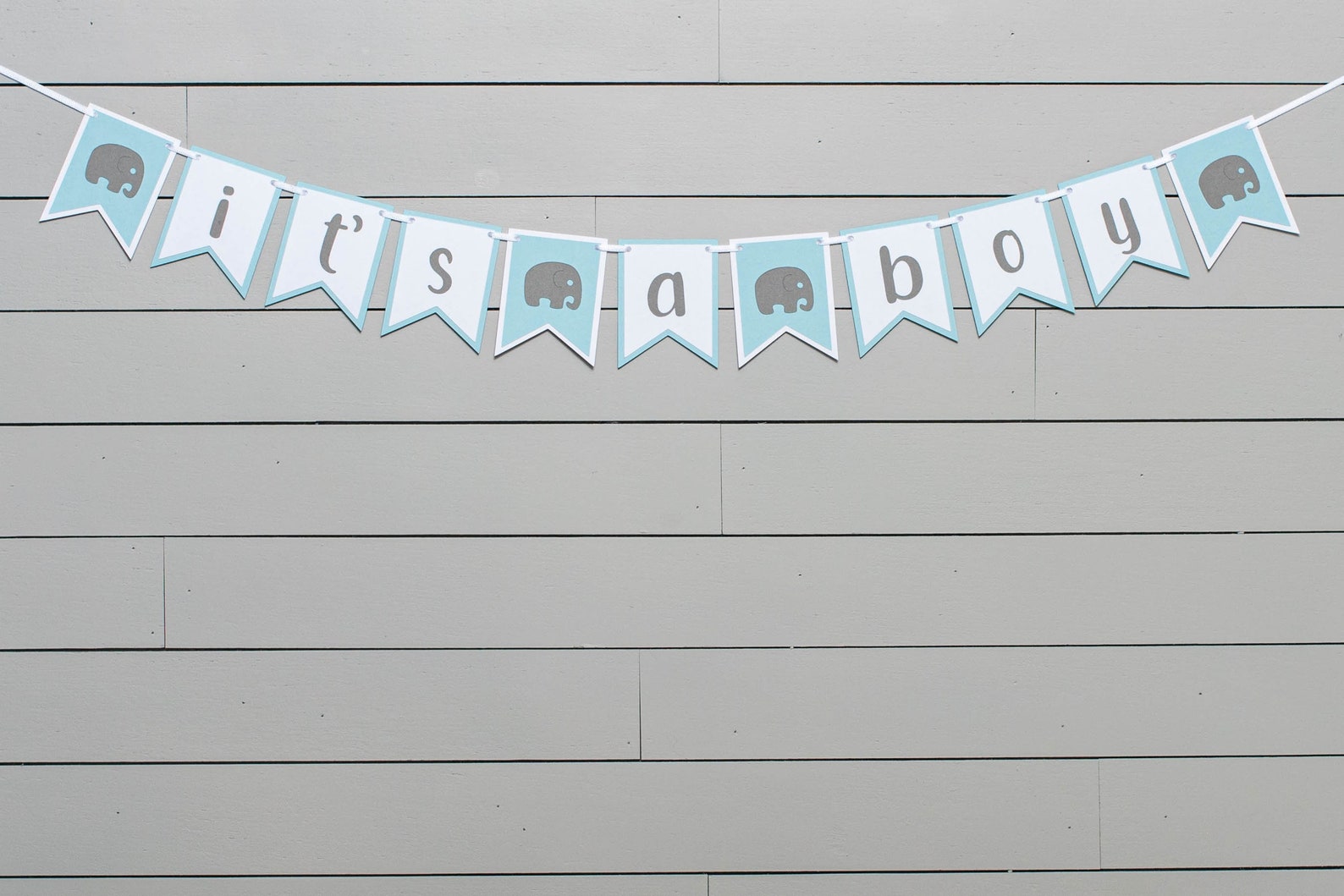 It's A Boy Elephant Baby Shower Banner Customize Your Etsy
