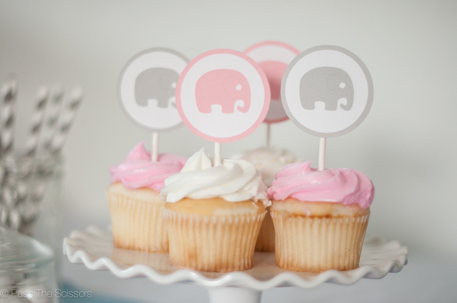 elephant cupcake toppers