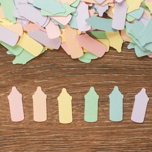 Confettis arc-en-ciel pastel pour baby shower, 100 pièces