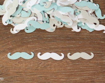 Little Man Baby Shower Confetti, Mustache Confetti, 200 Pieces