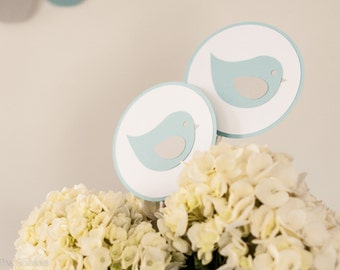 Bird Baby Shower Centerpiece Sticks, Set of 8, Customize your colors!