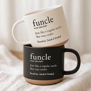 Funcle Definition Mugg Farbror Gåva Personlig Födelsedagspresent Till Farbror Från Systerdotter Och Brorson Favorit Farbror Kaffekopp Funcle