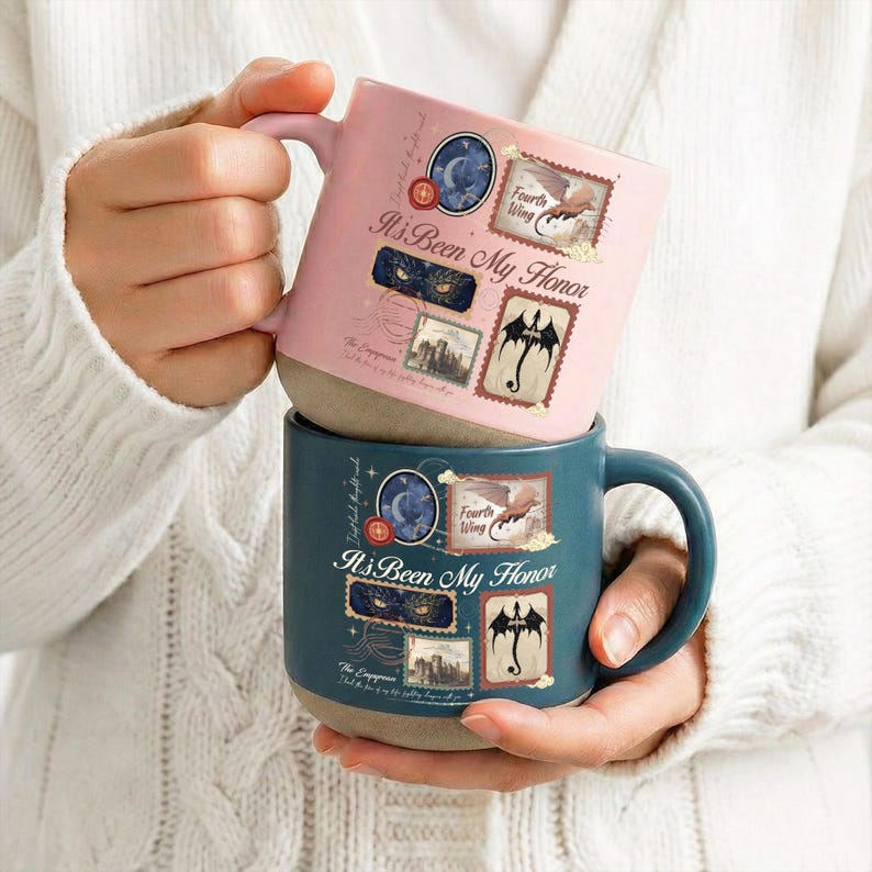 Fourth Wing Mug Bookish Dragon Mug Romantasy Mug for Xaden Riorson Fans BookTok Mug Gift for Wife Cute Bookish Mug Book Lover Gift image 12