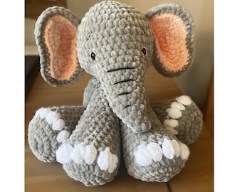 Crochet Amigurumi Elephant Pattern – Step-by-Step Plush Toy Tutorial (PDF)