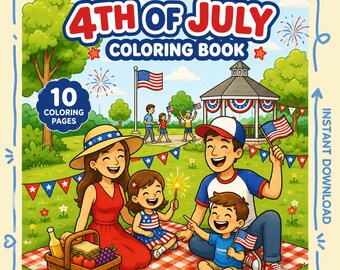 4th of July Coloring Pages | Patriotic Independence Day Kids Activity (PDF Download)