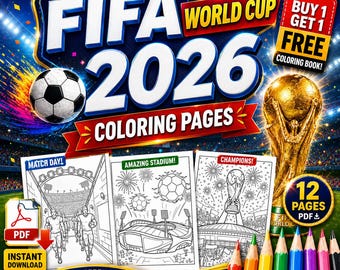FIFA World Cup 2026 Coloring Book | Soccer Activity Pages (PDF Download)