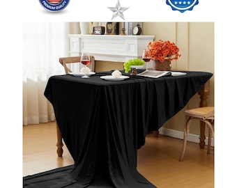 NERO - Tovaglia in velluto elasticizzato - Elegante e lussuosa tovaglia perfetta per matrimoni, feste, baby shower ed eventi.