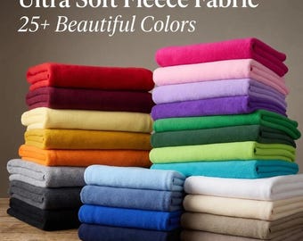 Soft Anti-Pill Polar Fleece Fabric by the Yard – 60” Wide Cozy Plush Fleece for Blankets, Sleepwear, DIY Sewing & Home Accessories