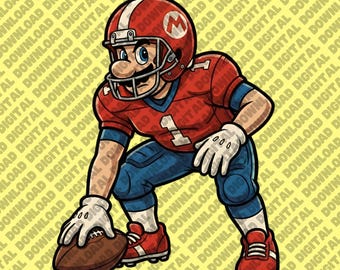 Football Mario PNG, Super Mario Sports Design, Mario Football Player PNG, Nintendo Mario Sports Theme, Mario Cartoon Athlete PNG