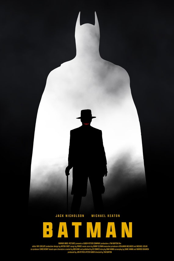 Batman 1989 12 X 18 Inch Minimal Movie Poster Giclee Print 