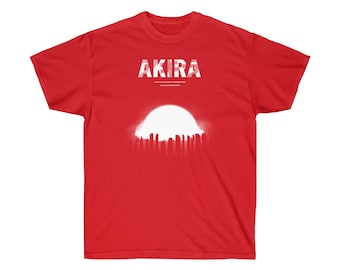 Akira Filmen Röd T-shirt Unisex Kortärmad