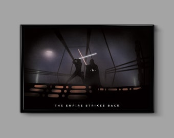 Star Wars Episod V: Imperiet slår tillbaka 12 x 18 minimalistisk filmaffisch gicléetryck