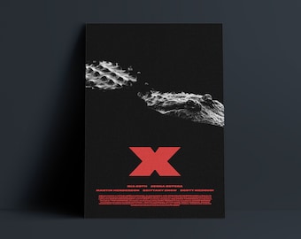 X | Horror Original Minimal Film Poster | Raum Büro Film Buff Giclée-Druck