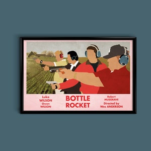 Bottle Rocket 12 x 18  Minimalist Movie Poster Giclee Print