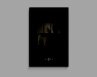 Minimalistisk filmaffisch med skyltar | Giclée-tryck