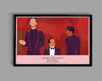 The Grand Budapest Hotel 12 x 18 Minimalist Movie Poster Giclee Print