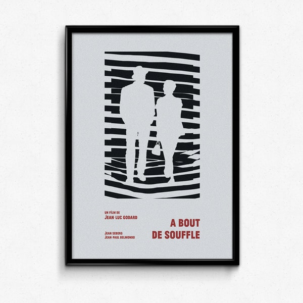 Breathless - A Bout De Souffle 12 x 18 Movie Poster Giclee Print