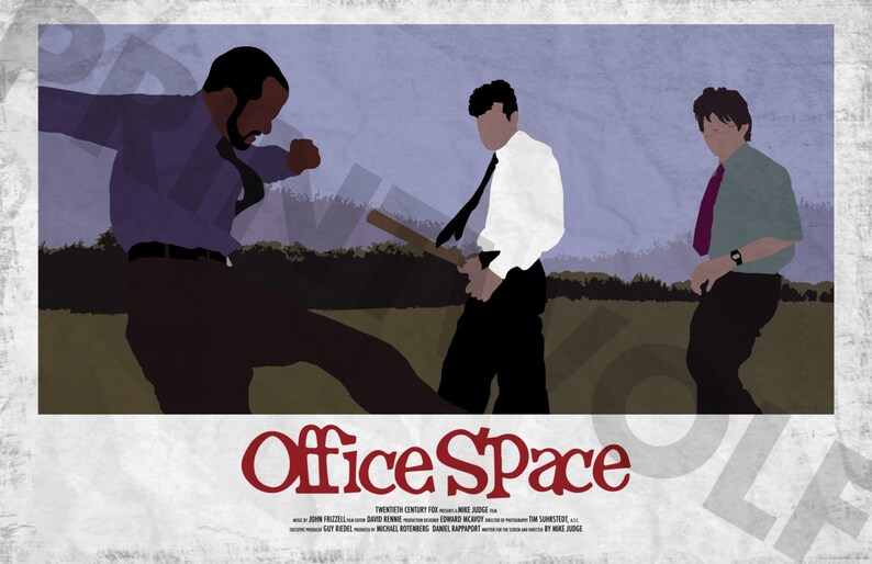 Office Space 12 x 18 Minimalist Movie Poster Giclee Print image 2