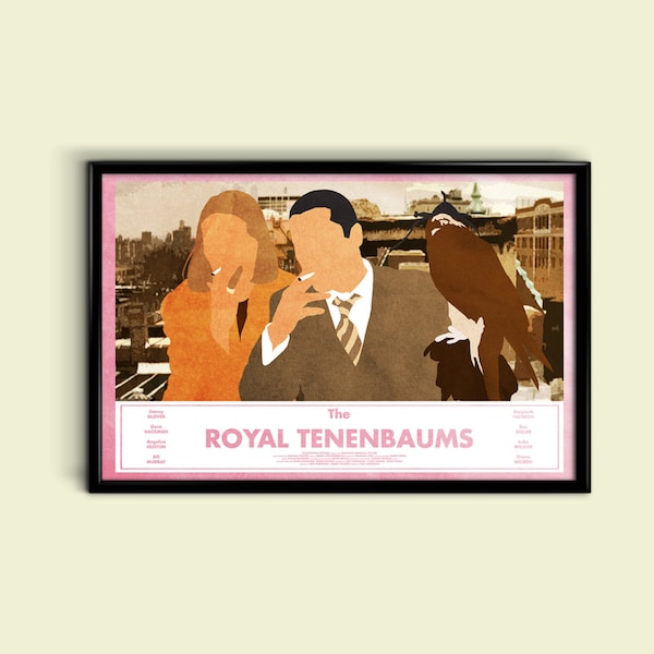 The Royal Tenenbaums 12 x 18 Minimalist Movie Poster Giclee Print