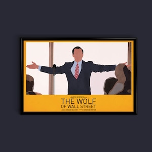 The Wolf Of Wall Street 12 x 18 Minimalist Movie Poster Giclee Print
