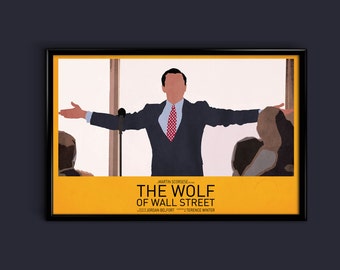 The Wolf of Wall Street 12 X 18 Minimalist Movie Poster Giclee