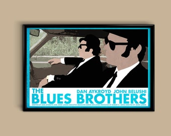 The Blues Brothers 12 x 18 Minimalist Movie Poster Giclee Print