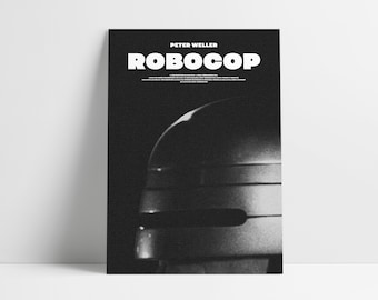 Robo | 80s Sci Fi Original Minimal Movie Poster | Room Office Movie Buff Giclee Print