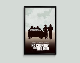 No Country For Old Men 12 x 18 Minimalist Movie Poster Giclee Print