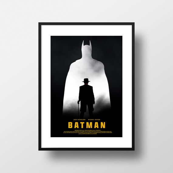 バットマン 1989 12 x 18 インチ ミニマル映画ポスター ジクレー
