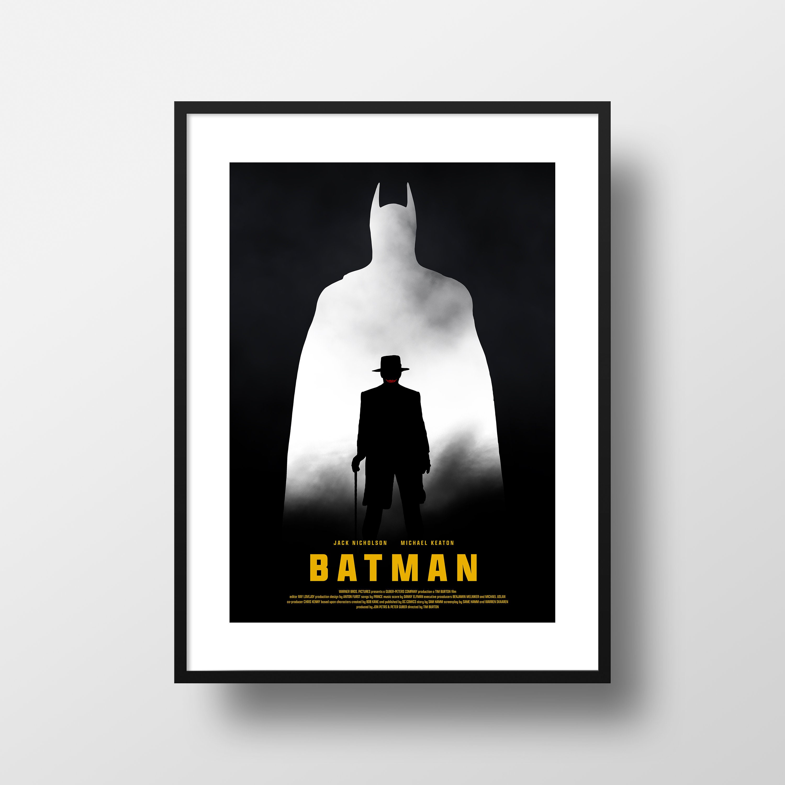 Batman 1989 12 X 18 Inch Minimal Movie Poster Giclee Print