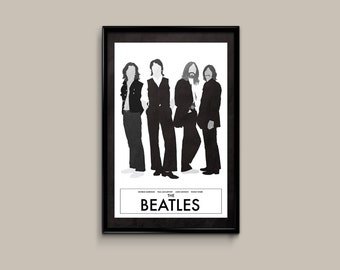 The Beatles 12 X 18 Minimalist Poster - Etsy