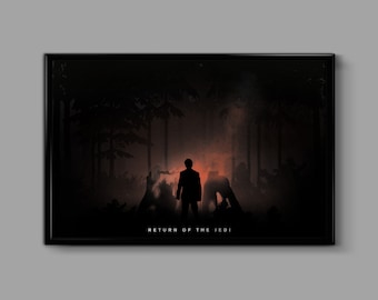 Star Wars Episod VI Jedins återkomst 12 x 18 minimalistisk filmaffisch gicléetryck