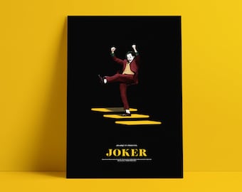 Joker 2019 12 x 18 Inch Minimal Movie Poster Giclee Print