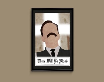 There Will Be Blood 12 x 18 Minimalist Movie Poster Giclee Print