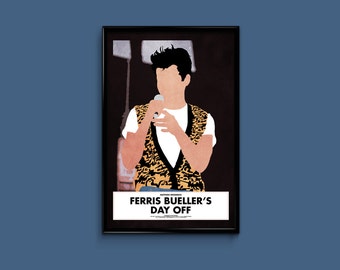 Ferris Bueller's Day Off 12 x 18 Minimalist Movie Poster Giclee Print
