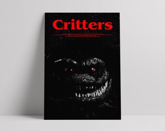 Critters | Original Minimal Movie Poster | Room Office Movie Buff Horror Sci Fi 80s Giclee Print