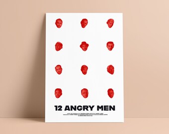 12 Angry | Original Minimal Movie Poster | Room Office Movie Buff Cinephile Giclee Print