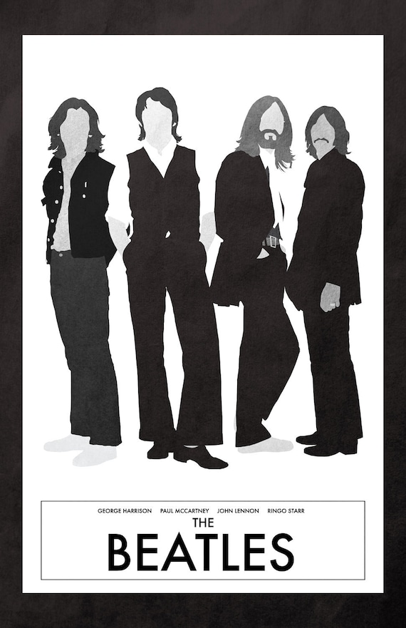 The Beatles 12 X 18 Minimalist Poster - Etsy